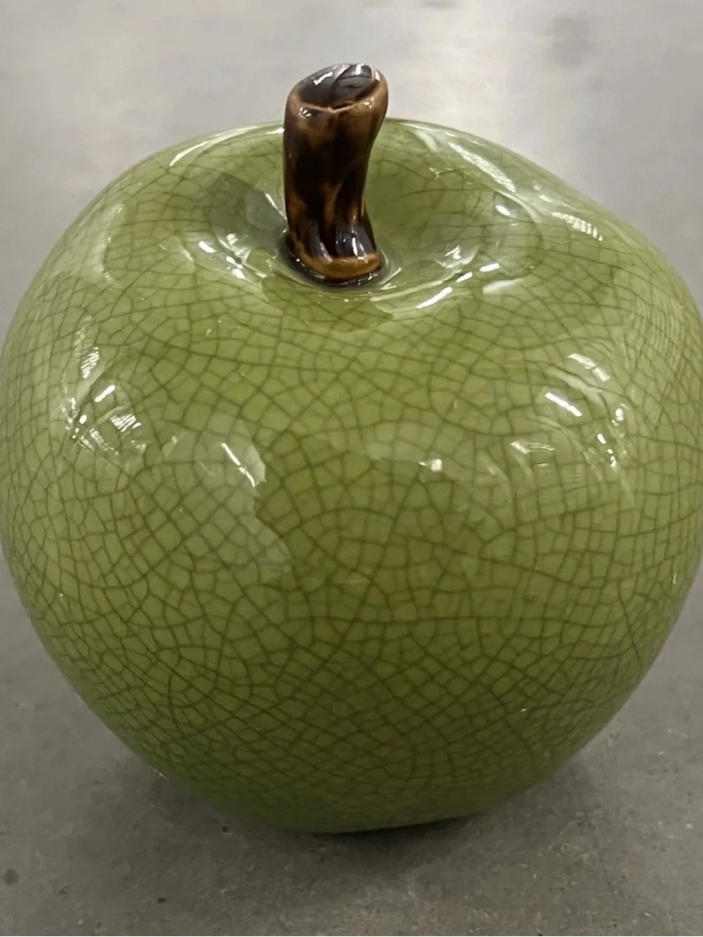 Green Ceramic Apple. Back to School. Teacher Gift. Education.